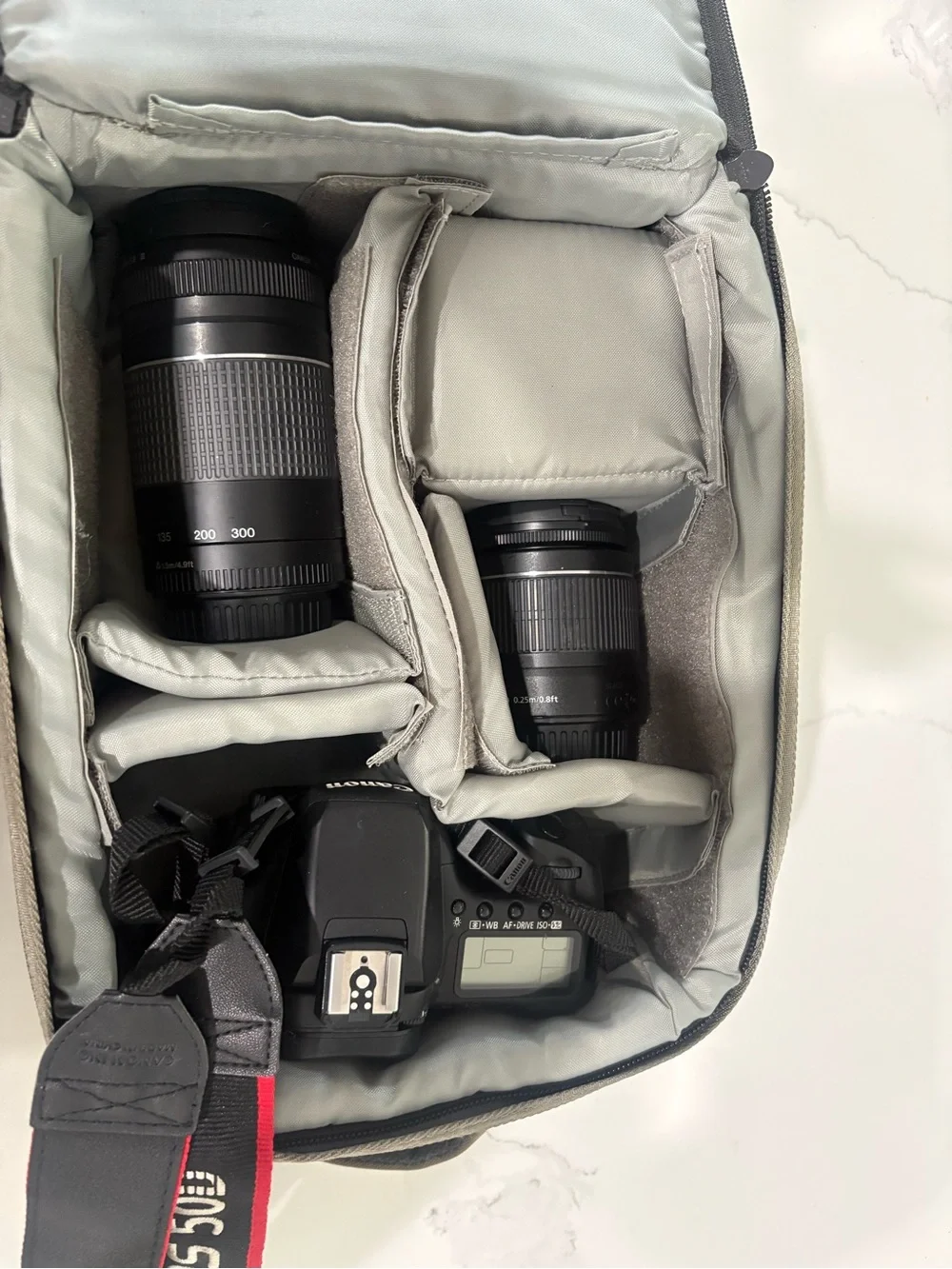 Canon Black DSLR Camera with 2 lenses. Canon 50D